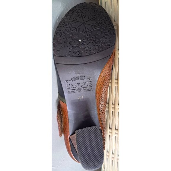 L'Artiste by Spring Step Women's 9.5 Fia Ankle Boot Multicolor Leather Side Zip - Picture 13 of 16